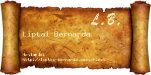 Liptai Bernarda névjegykártya